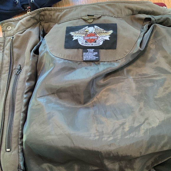 HARLEY-DAVIDSON ARMY ARMY JACKET.. MENS LARGE, THICK, NICE. - Picture 4 of 4